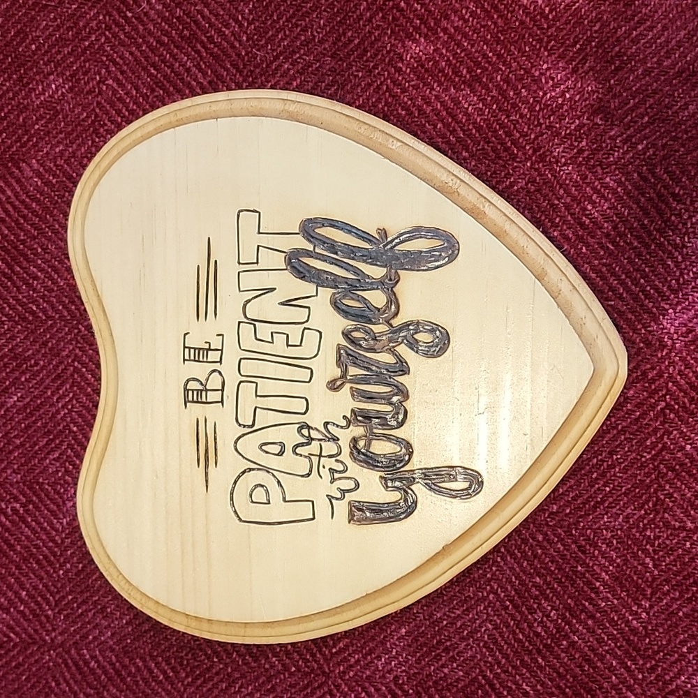 Pyrography heart
